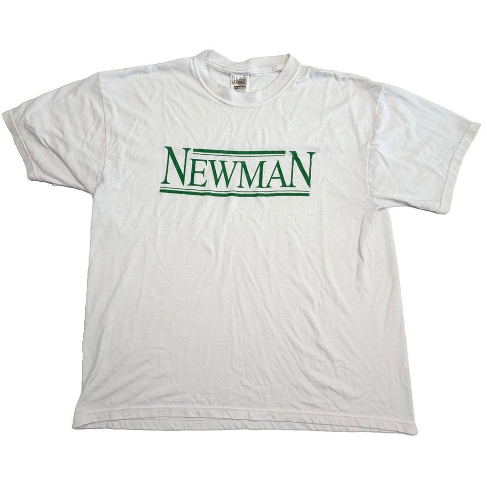 Vintage Newman Campaign T-Shirt XL White Dri-Release Made USA Single Sided Tee